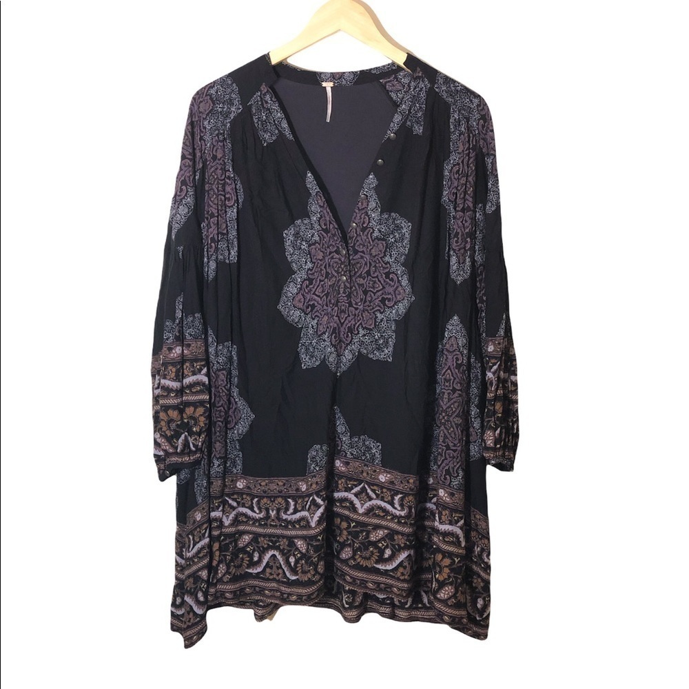 FREE PEOPLE Say You Love Me Long Sleeve Sheath Mini Dress Small